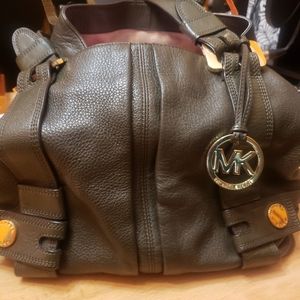 Green leather Michael Kors HOBO